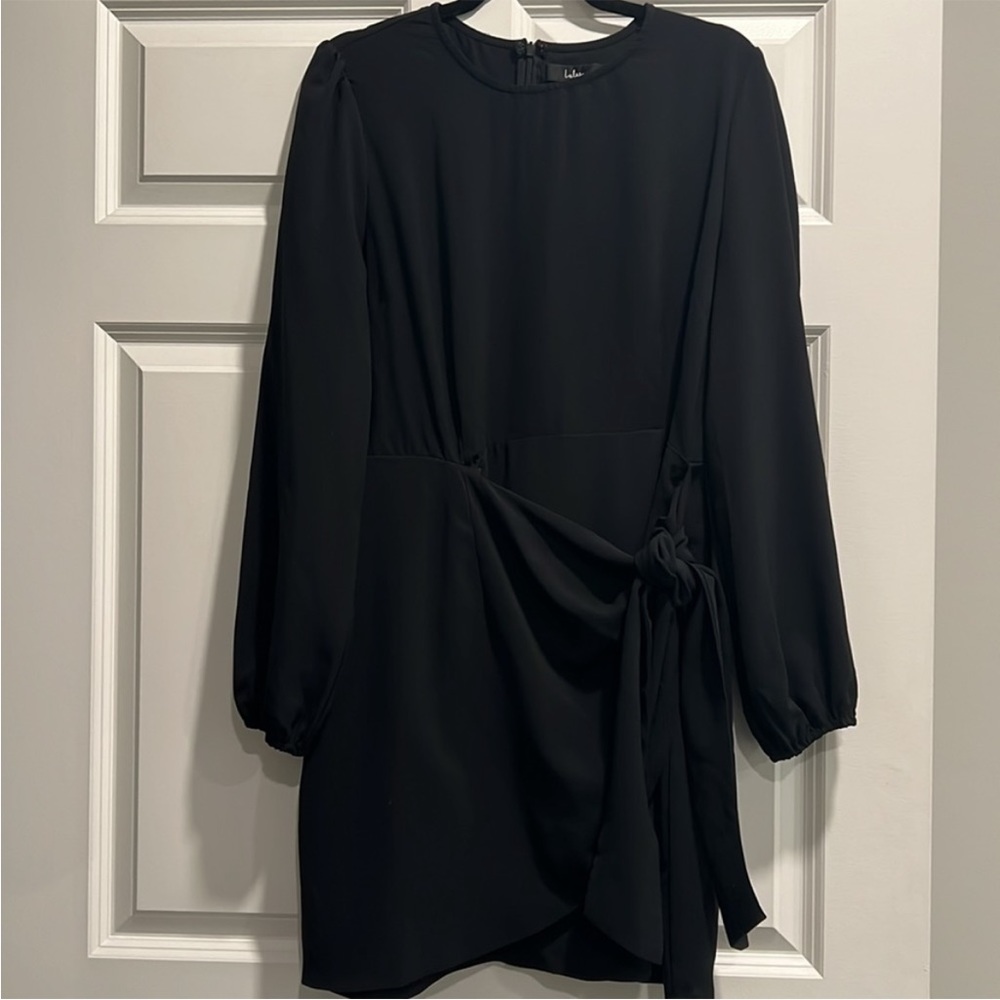 Lulus Believe it Or Knot Black dress